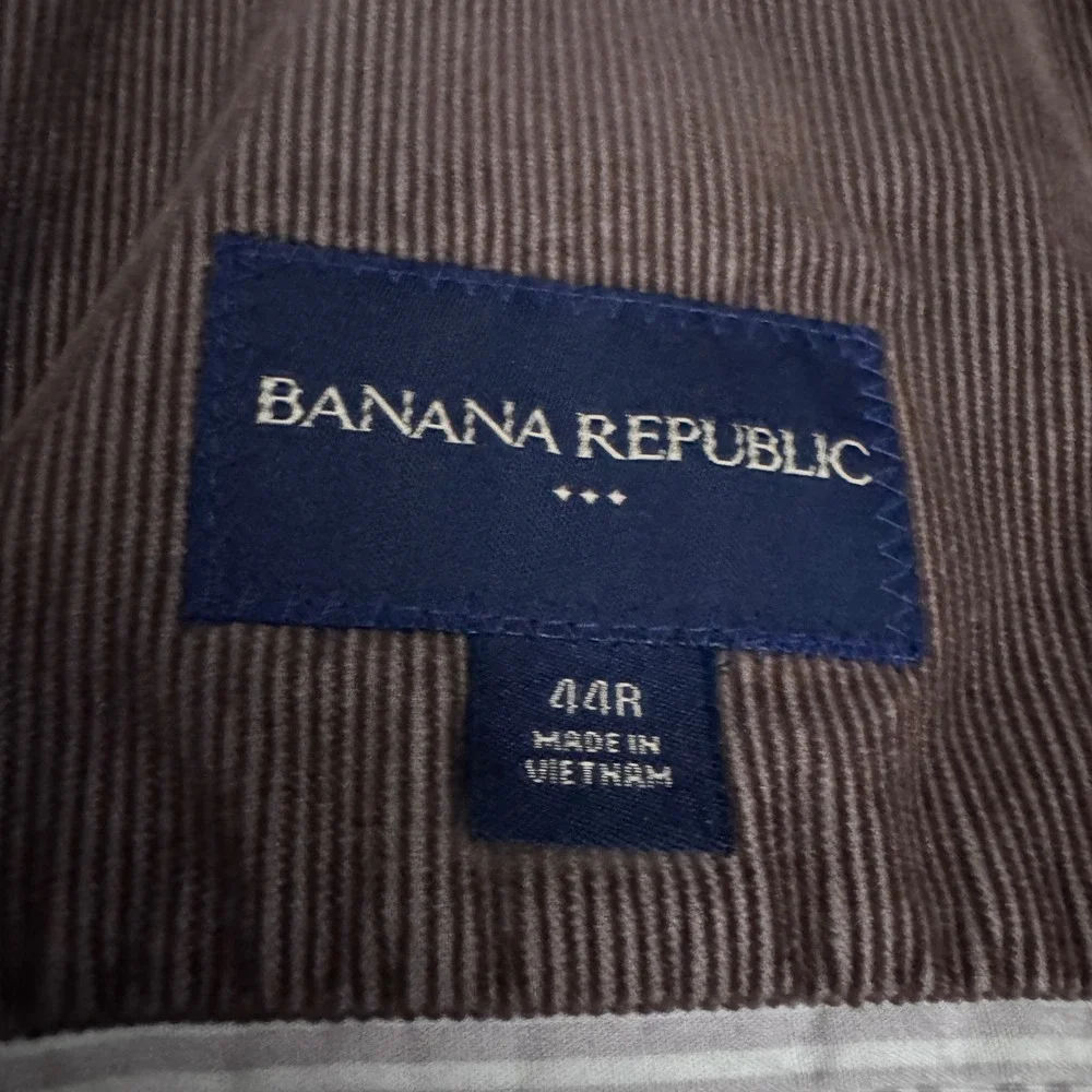 Banana Republic Blazer‎ Mens 44R Brown Corduroy 3-Button Sport Coat Modern Solid